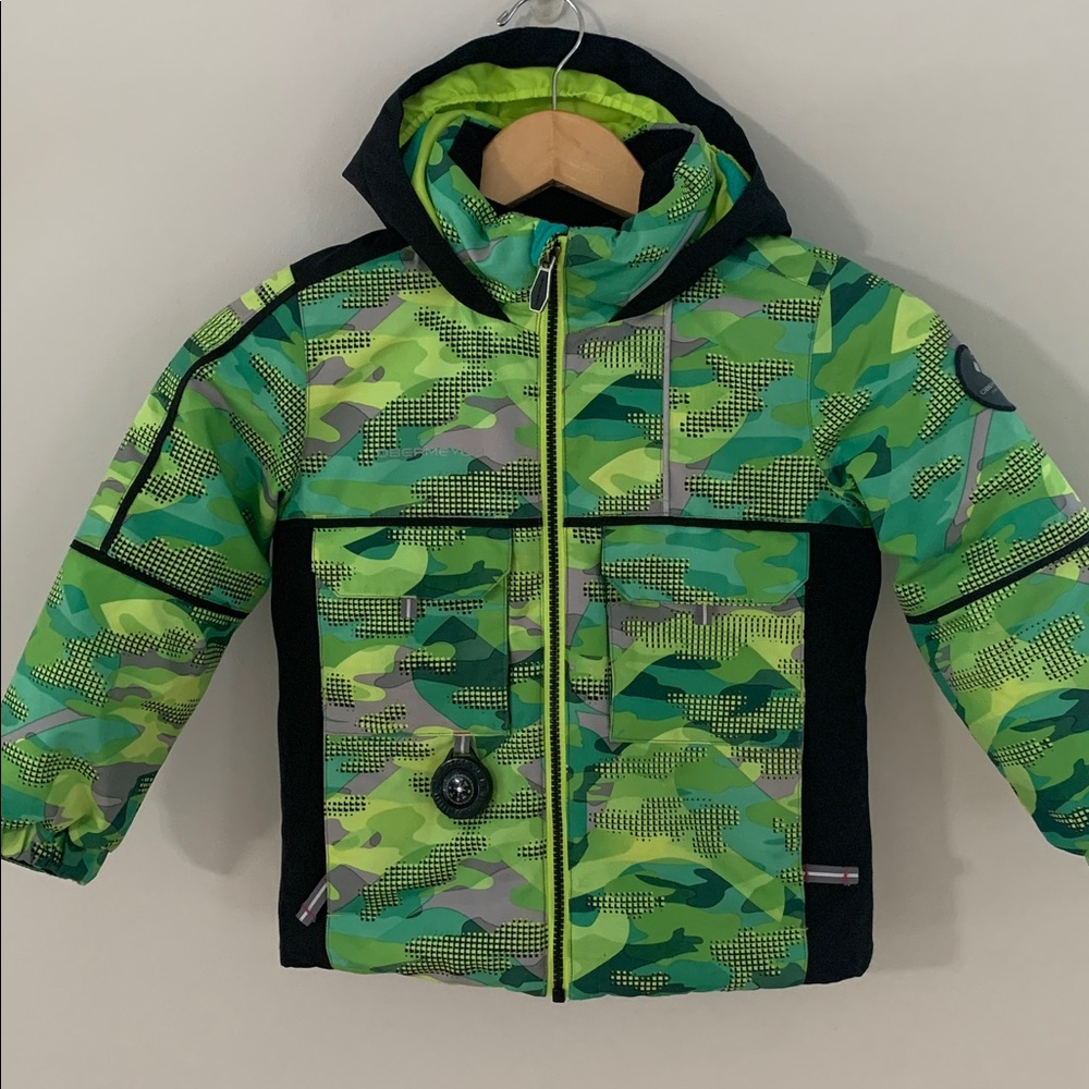 Obermeyer Kids Altair Camouflage Ski Snowboarding Insulated Jacket Size 4